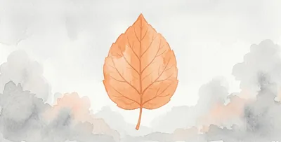 Una hoja de árbol naranja, grande y en primer plano.